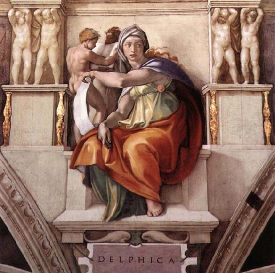 Michelangelo Buonarroti The Delphic Sibyl oil painting picture